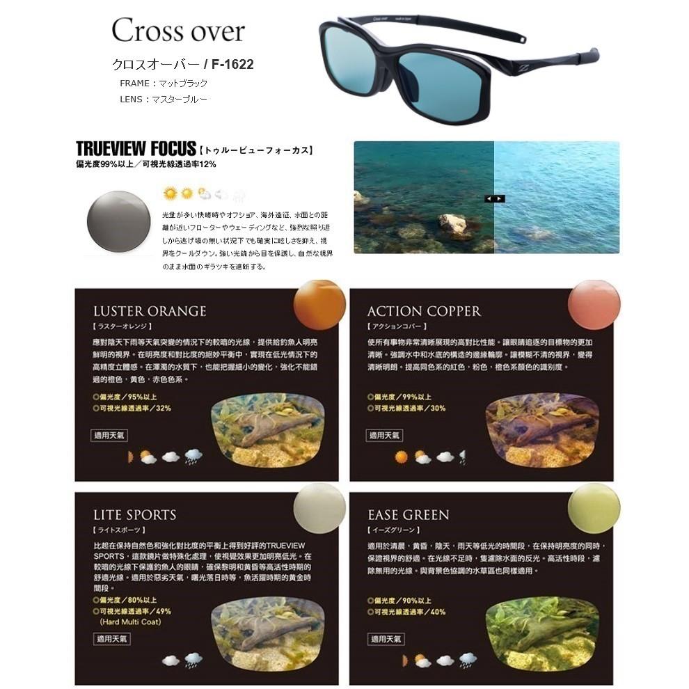 中壢鴻海釣具《ZEAL》 Cross over F-1622 VERO 2ND F-1810  偏光眼鏡 太陽眼鏡偏光鏡-細節圖7