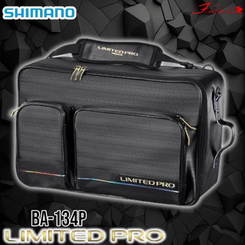 中壢鴻海釣具《SHIMANO》LIMITED PRO BA-134P 45L 黑色收納箱