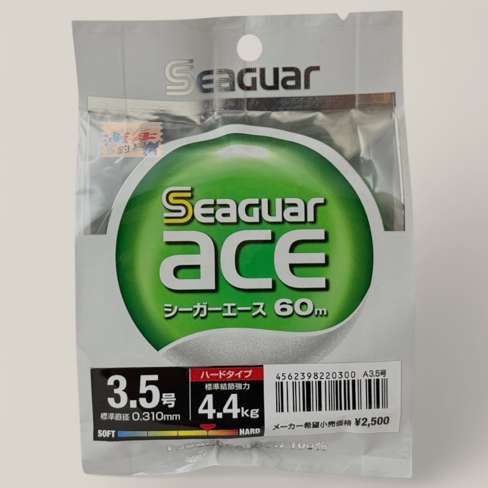 紅海釣具企業社【Seaguar】 新Seaguar ACE 60M (綠) 卡夢線 碳纖線 日本島內線-規格圖11