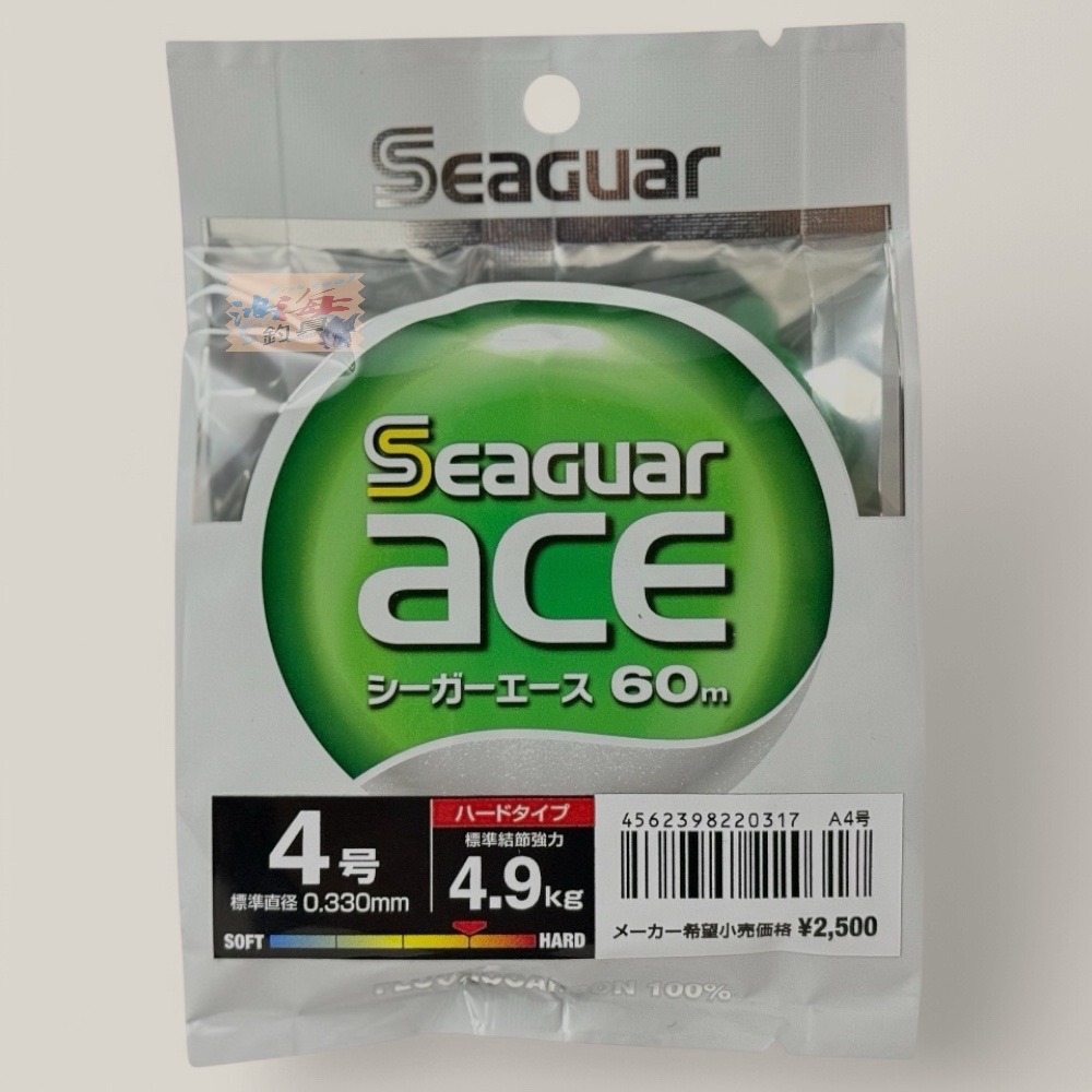 紅海釣具企業社【Seaguar】 新Seaguar ACE 60M (綠) 卡夢線 碳纖線 日本島內線-規格圖11
