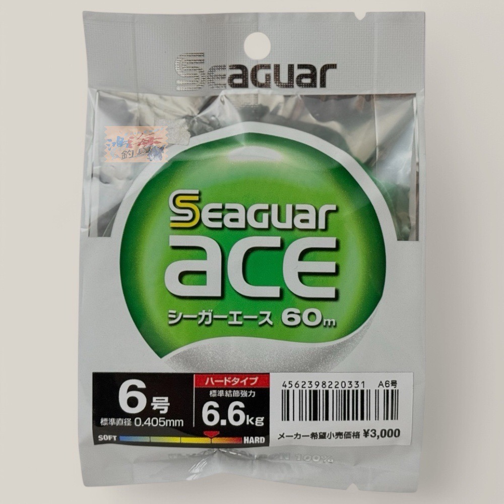 紅海釣具企業社【Seaguar】 新Seaguar ACE 60M (綠) 卡夢線 碳纖線 日本島內線-規格圖11