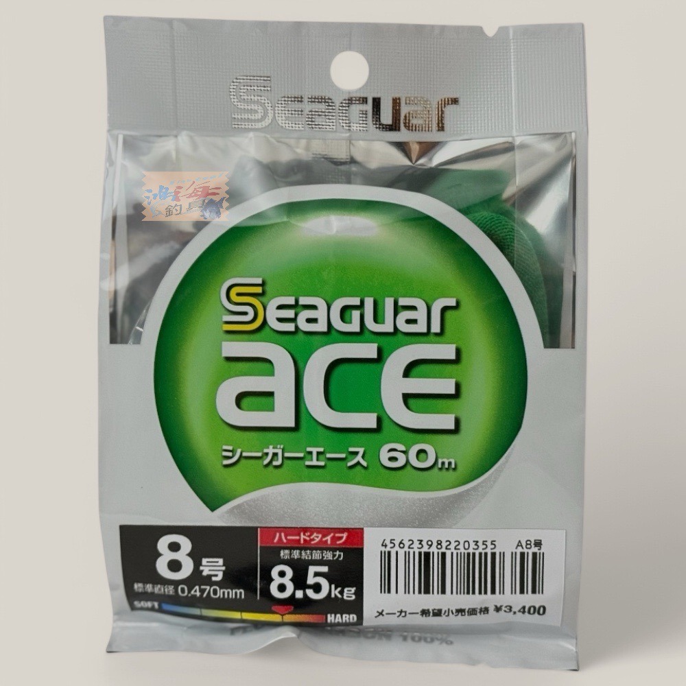 紅海釣具企業社【Seaguar】 新Seaguar ACE 60M (綠) 卡夢線 碳纖線 日本島內線-規格圖11