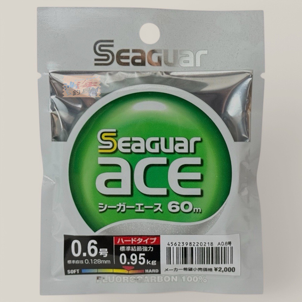 紅海釣具企業社【Seaguar】 新Seaguar ACE 60M (綠) 卡夢線 碳纖線 日本島內線-規格圖11