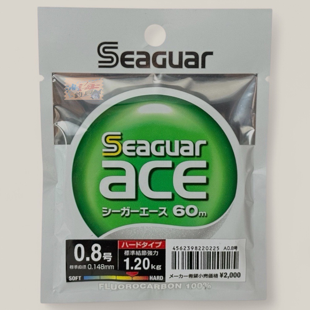 紅海釣具企業社【Seaguar】 新Seaguar ACE 60M (綠) 卡夢線 碳纖線 日本島內線-規格圖11