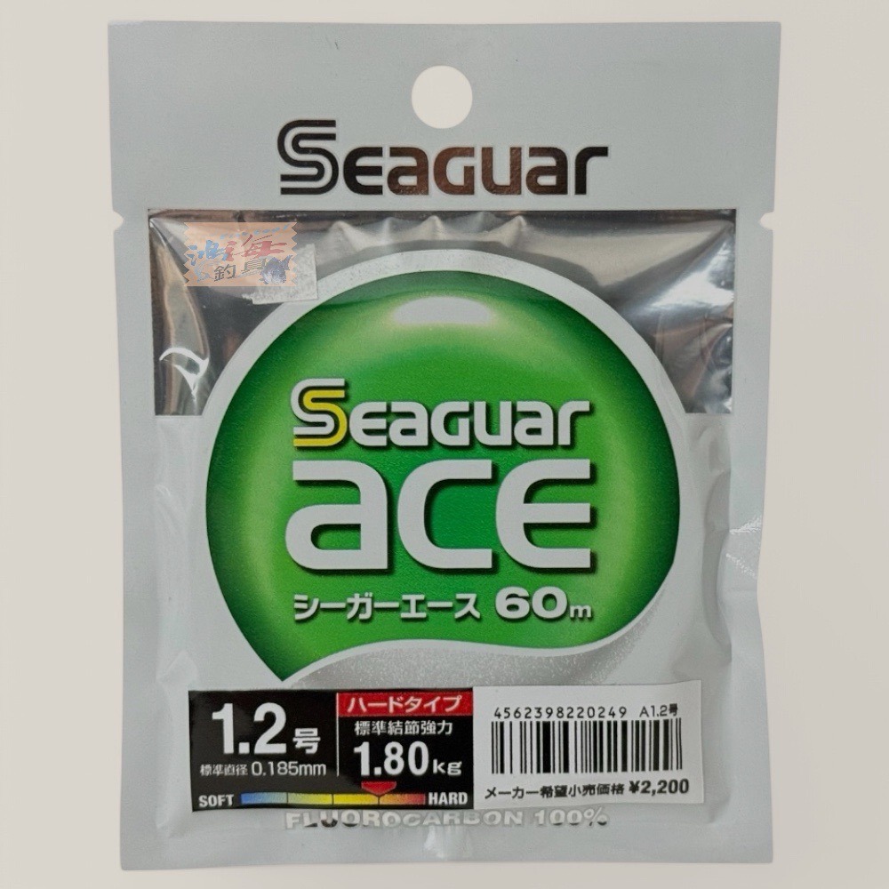 紅海釣具企業社【Seaguar】 新Seaguar ACE 60M (綠) 卡夢線 碳纖線 日本島內線-規格圖11