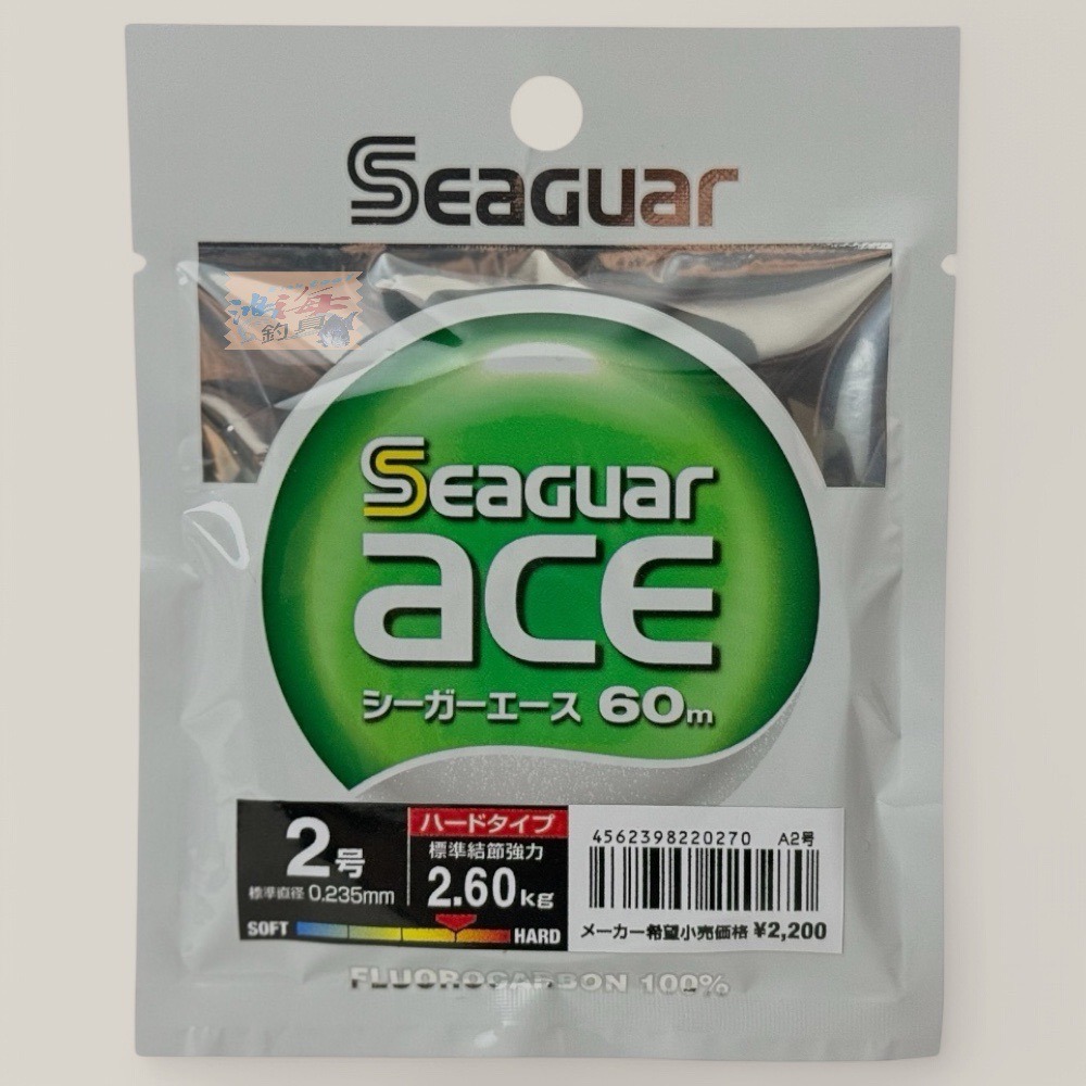 紅海釣具企業社【Seaguar】 新Seaguar ACE 60M (綠) 卡夢線 碳纖線 日本島內線-規格圖11