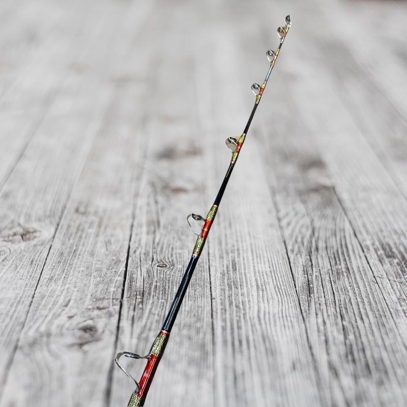 免運費 紅海釣具企業社《銘輝》實心赤宗殺手5.5尺 滑輪/船珠 船竿-細節圖5