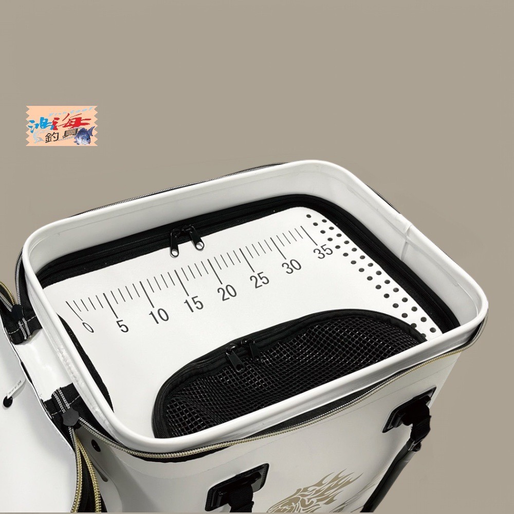 紅海釣具企業社【SUNLINE】SFB-0808 45CM 白色活魚桶 活餌桶-細節圖6