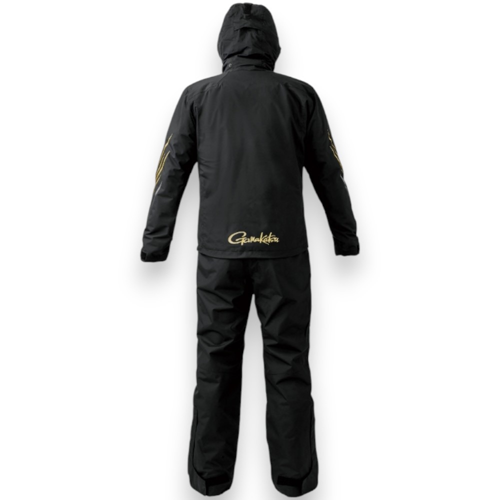 中壢紅海釣具【gamakatsu】 GM-3797 黑色釣魚套裝 雨衣 (25年秋冬款)-細節圖3