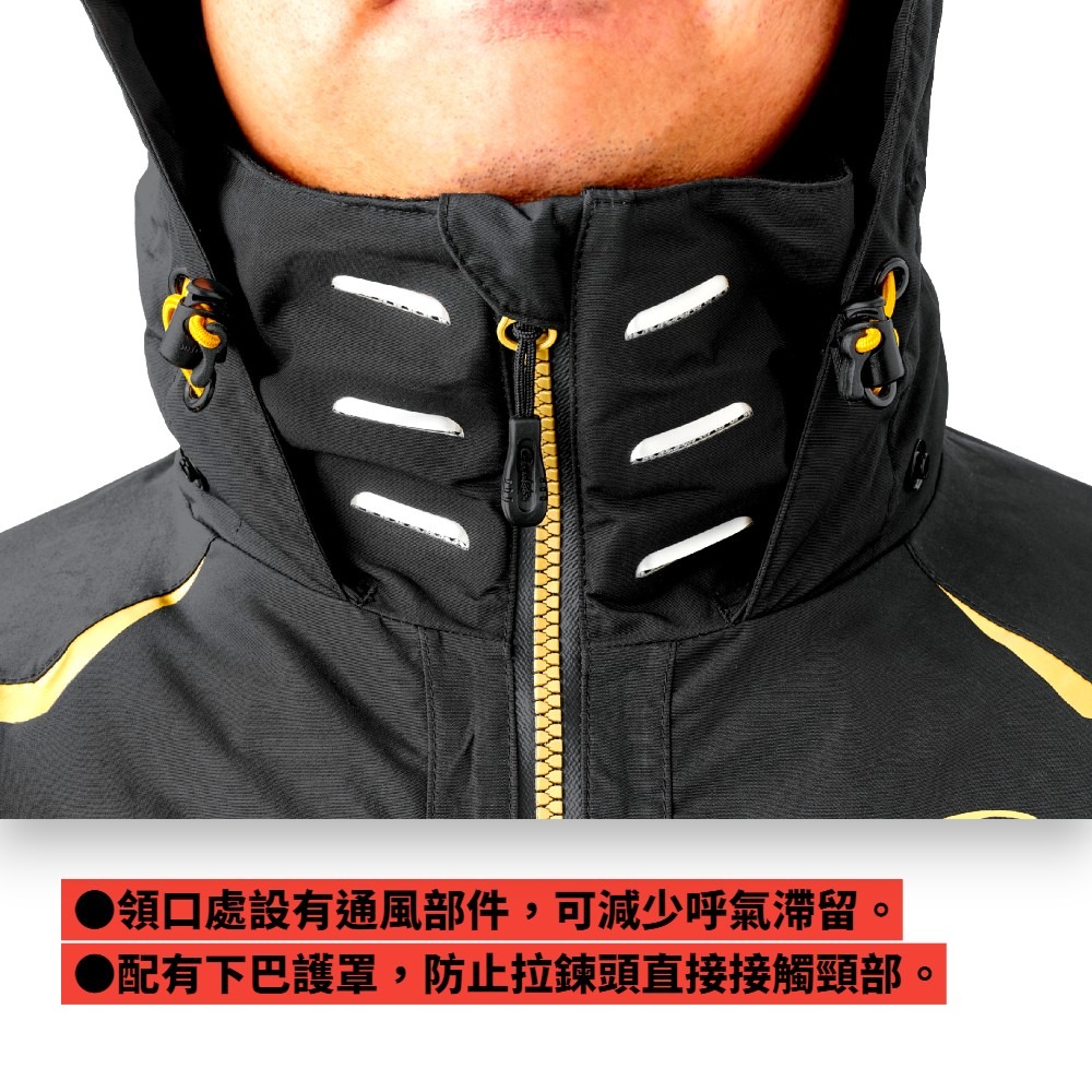中壢紅海釣具【gamakatsu】 GM-3797 黑色釣魚套裝 雨衣 (25年秋冬款)-細節圖5