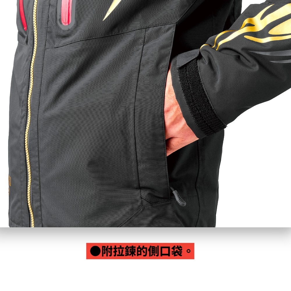 中壢紅海釣具【gamakatsu】 GM-3797 黑色釣魚套裝 雨衣 (25年秋冬款)-細節圖7