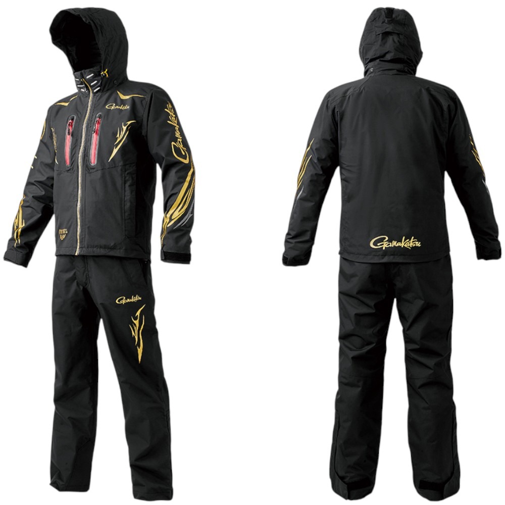 中壢紅海釣具【gamakatsu】 GM-3797 黑色釣魚套裝 雨衣 (25年秋冬款)-規格圖11