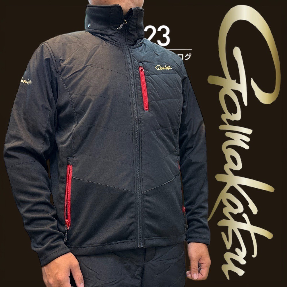 中壢鴻海釣具《gamakatsu》GM-3716 黑色保暖連帽外套-細節圖2