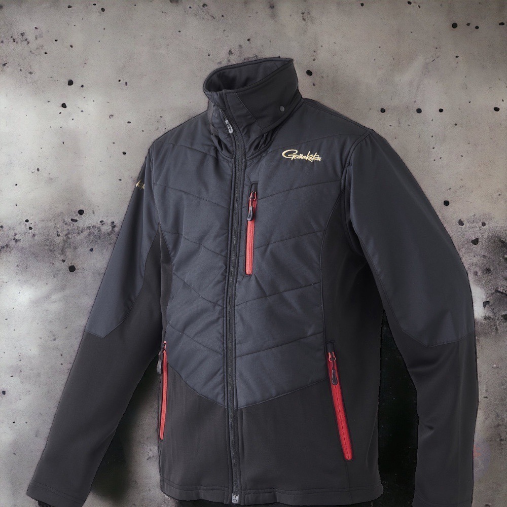 中壢鴻海釣具《gamakatsu》GM-3716 黑色保暖連帽外套-細節圖6