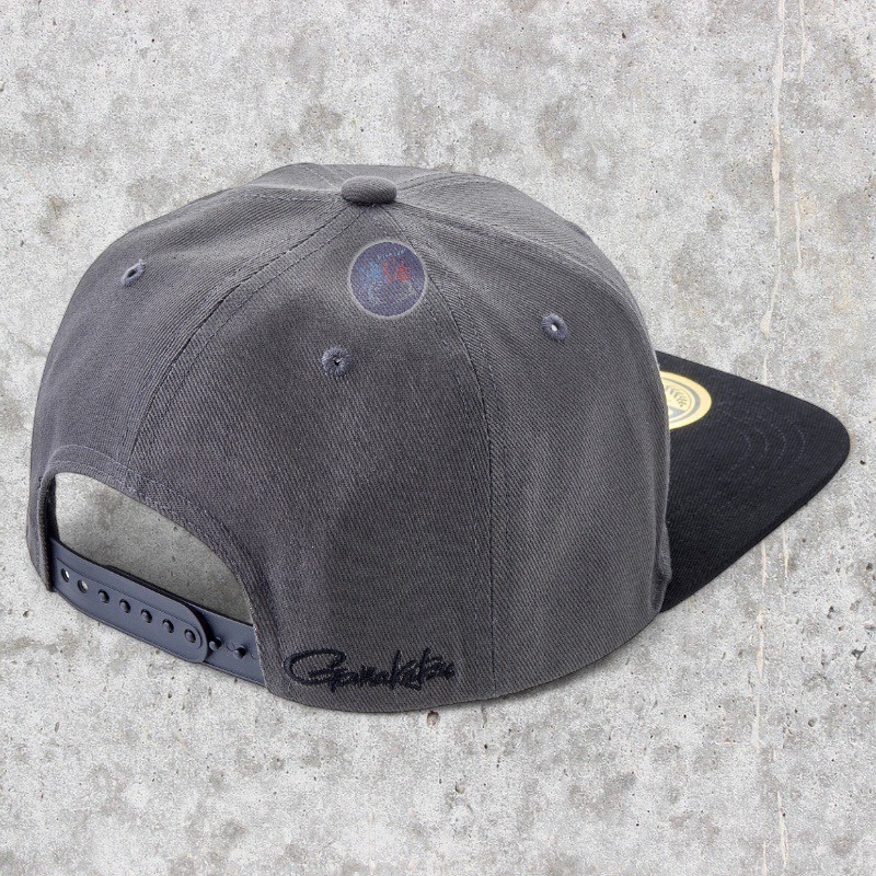 鴻海釣具企業社《gamakatsu》GM-9105 黑色 灰色刺繡釣魚帽#L-細節圖6