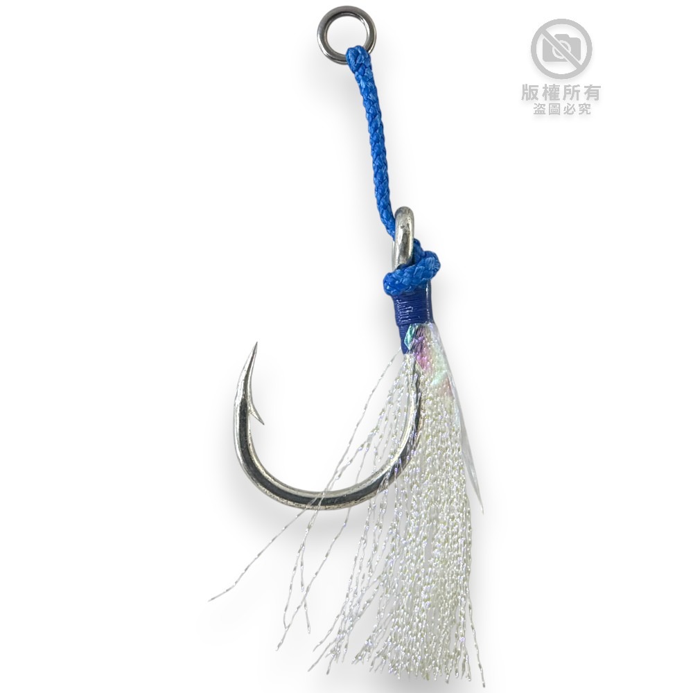 中壢紅海釣具【Mustad】惡棍Plus 鐵板專用鉤+8編Kevlar 鐵板鉤組 已綁好魚鉤-細節圖2