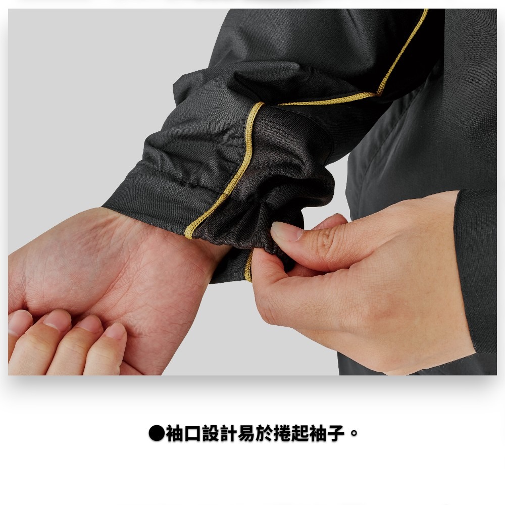 中壢紅海釣具【gamakatsu】GM-3791 黑色x金色 防風保暖休閒套裝 (25年秋冬款) GM3791釣魚套裝-細節圖5