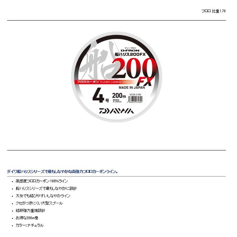 鴻海釣具企業社《DAIWA》釣線 D-FRON 船用子線 200M FX 碳素線 碳纖線 卡夢 子線-細節圖2