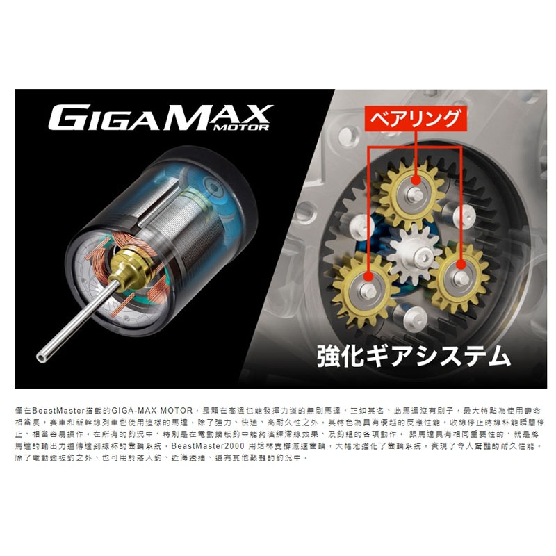 中壢紅海釣具【SHIMANO】BEAST MASTER 2000 電動捲線器 (22年款)-細節圖7