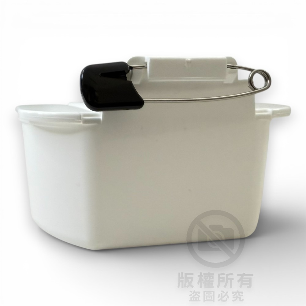 中壢紅海釣具【gamakatsu】GM-1415 黑色 胸用南極蝦盒 胸掛式南極蝦盒 別針式南極蝦盒 胸掛餌盒-細節圖6