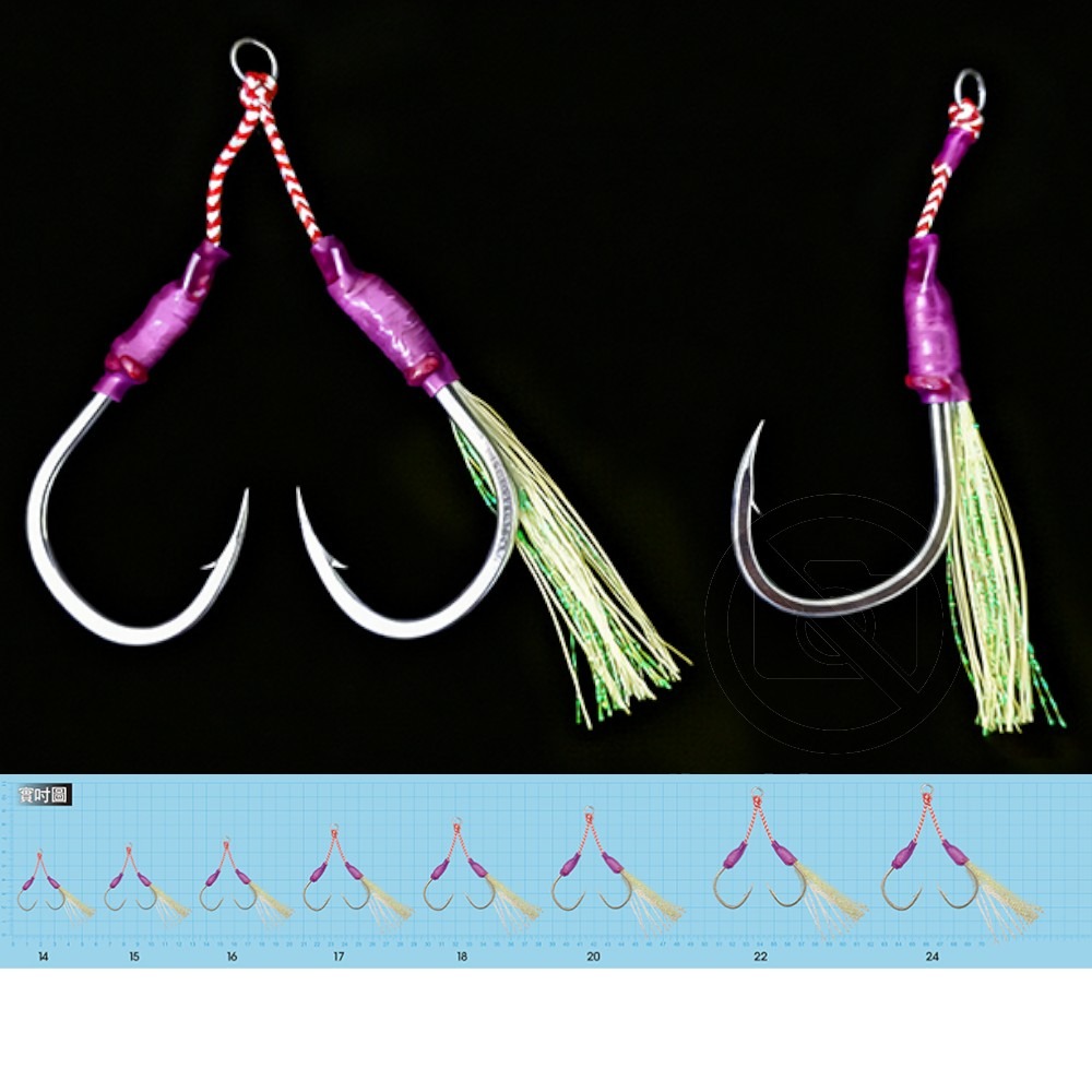 中壢紅海釣具【SAME】SLOW JIGGING 8086鐵板副鉤 長鈎 路亞鉤 鐵板鉤 魚鉤 釣魚鉤 鐵板鈎-細節圖7