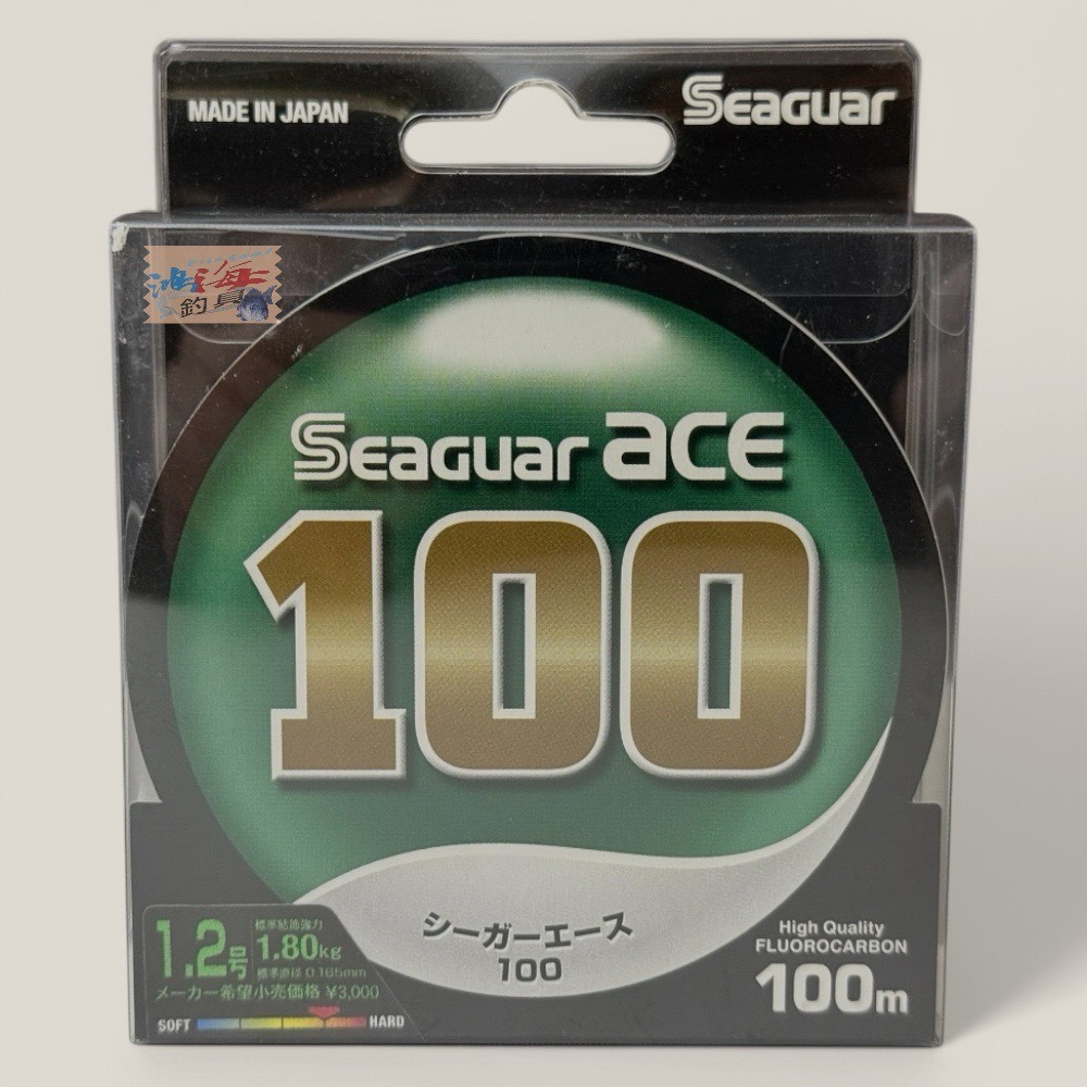 紅海釣具企業社【Seaguar】 ACE 100M FLUOROCARBON 日本島內線 卡夢線 碳纖線 耐磨-規格圖5