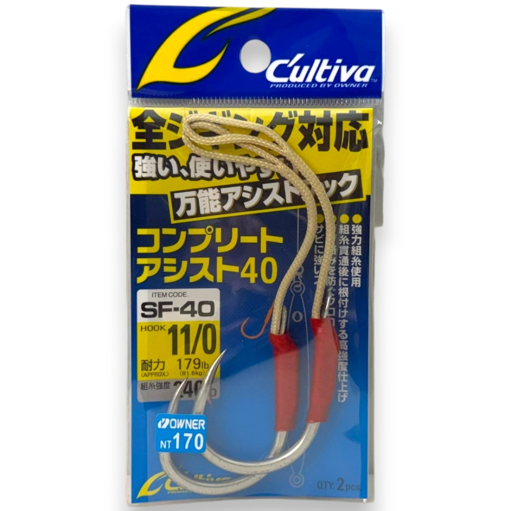 中壢紅海釣具【OWNER】SF-40 船釣鐵板路亞輔助鉤 Assist Hook 慢搖鐵板鉤 防纏繞 強力編織線-細節圖11