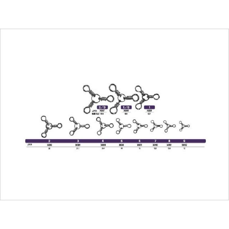 (鴻海釣具企業社)《OWNER》￥300 三ツヌスイべル 強力三叉轉環 三叉轉環 轉環-細節圖3