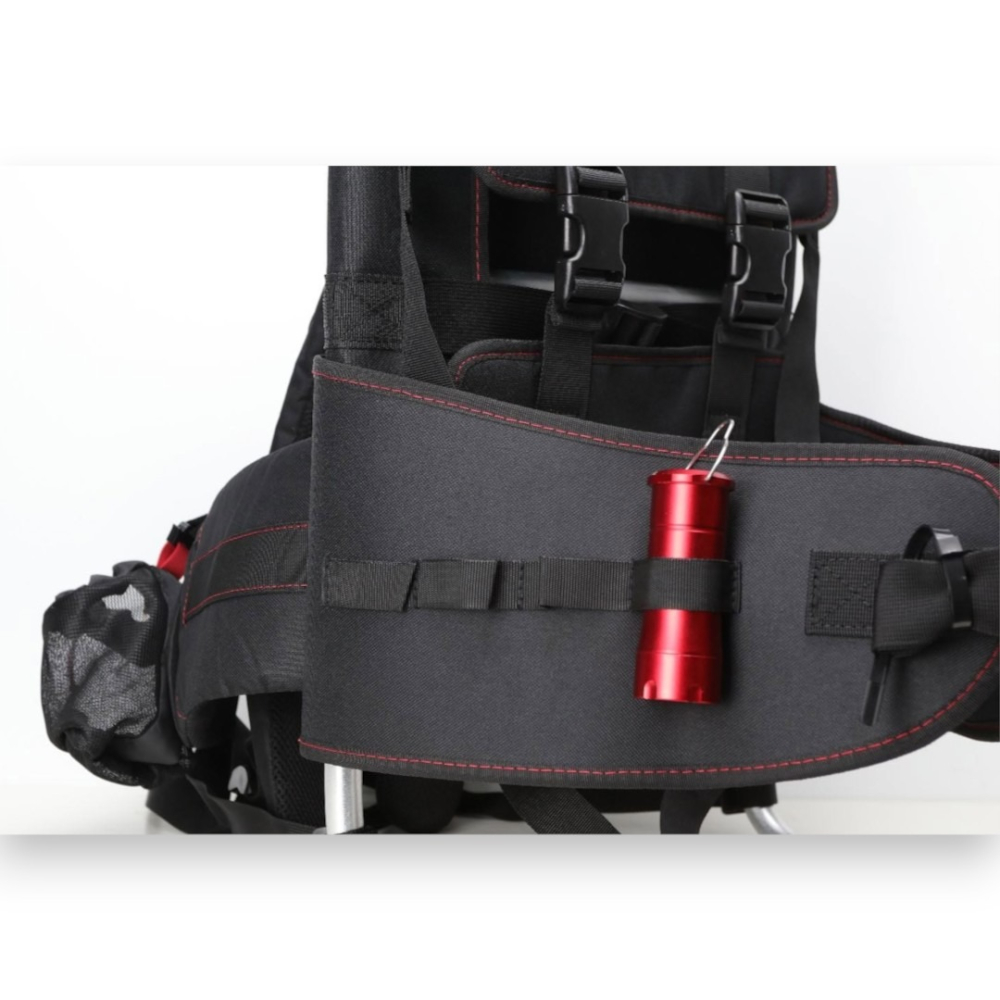 中壢紅海釣具【WEFOX】ACC-1201 鋁背架 釣魚冰箱背架 釣具背架 戶外負重架 透氣減壓背帶 可調式腰帶-細節圖7