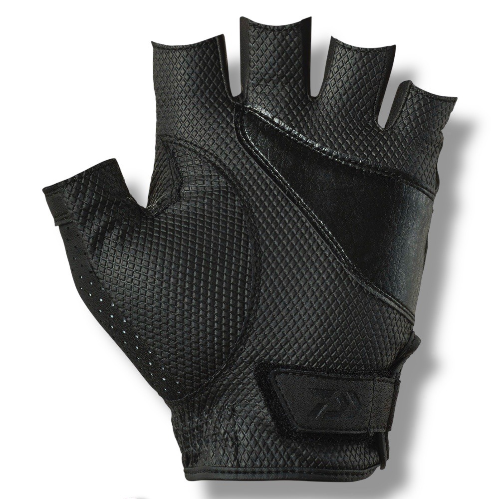 紅海釣具企業社【DAIWA】 DG-2325 黑色/紅色 仿皮露五指手套 [25年款] 釣魚手套-細節圖4