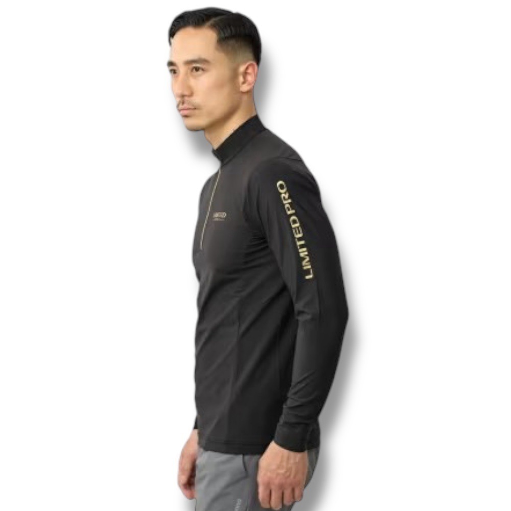 【紅海釣具企業社】SHIMANO SH-160Y LIMITED RPO 黑色防水半拉鍊長袖釣魚衫(25年春夏款)-細節圖4