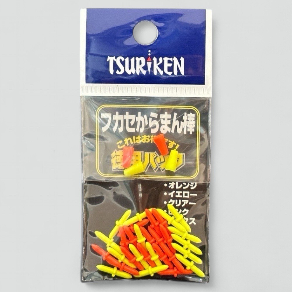 (紅海釣具企業社) 【TSURIKEN】釣研 德用(大包裝) フカセからまん棒 ( 橘 /黃 /雙色/透) 卡拉棒 磯釣-規格圖7