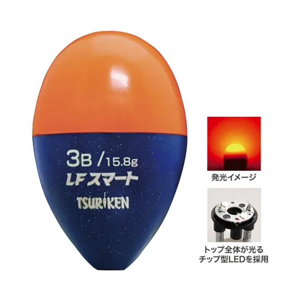 鴻海釣具企業社《TSURIKEN-釣研》LFスマート 電子浮標(橘色) 電子阿波 電器浮標 釣魚阿波-細節圖2