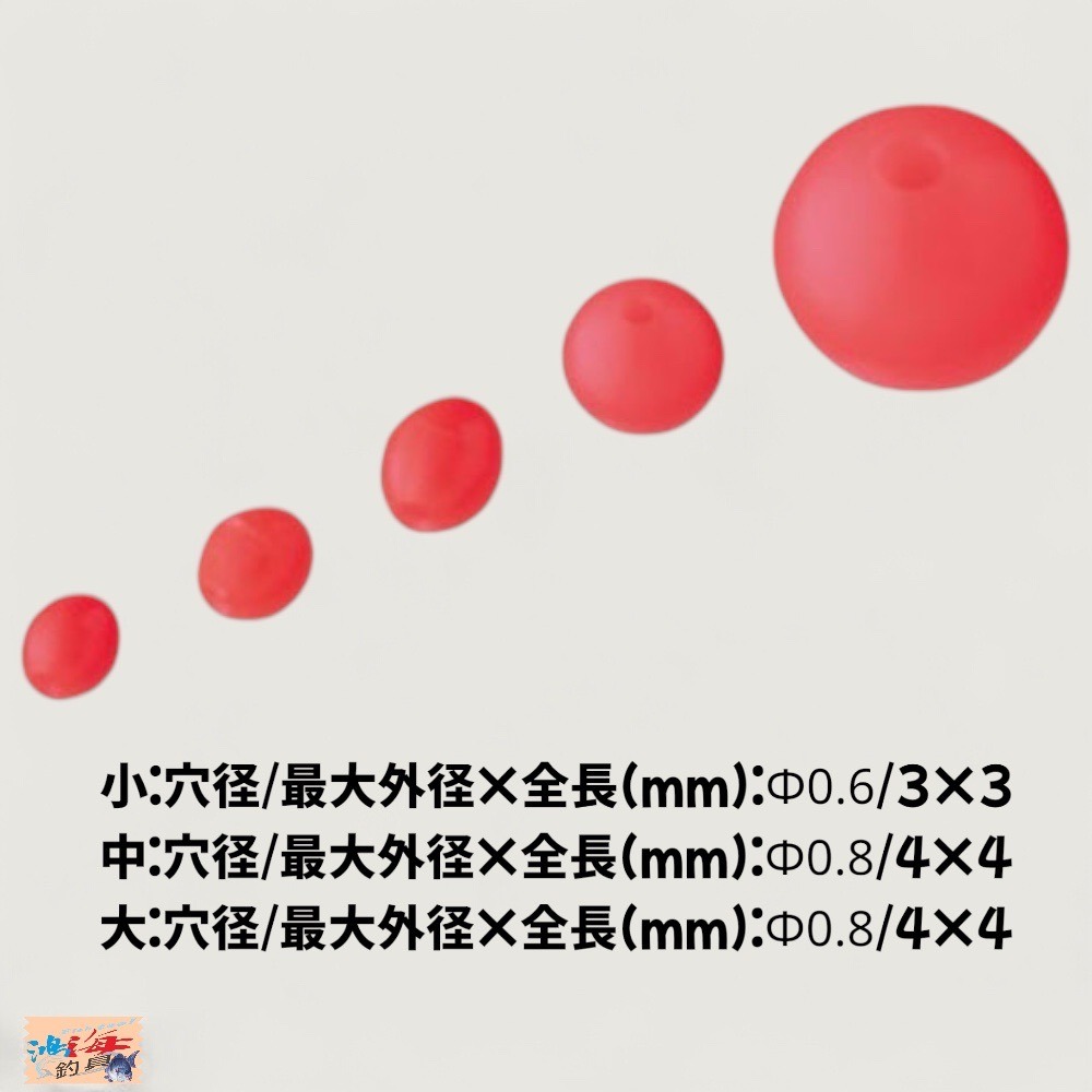 紅海釣具企業社【TSURIKEN】-釣研 德用 小粒シモリ 擋珠 檔豆 檔珠 阿波擋珠-細節圖2