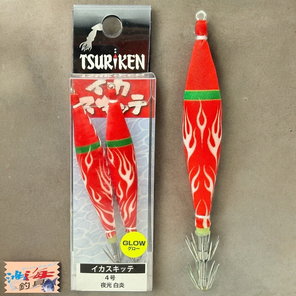紅海釣具企業社《TSURIKEN 釣研》布卷 透抽布捲 船釣透抽 軟絲 イカスキッテ 4号透抽布捲-2入 24年新色-細節圖9