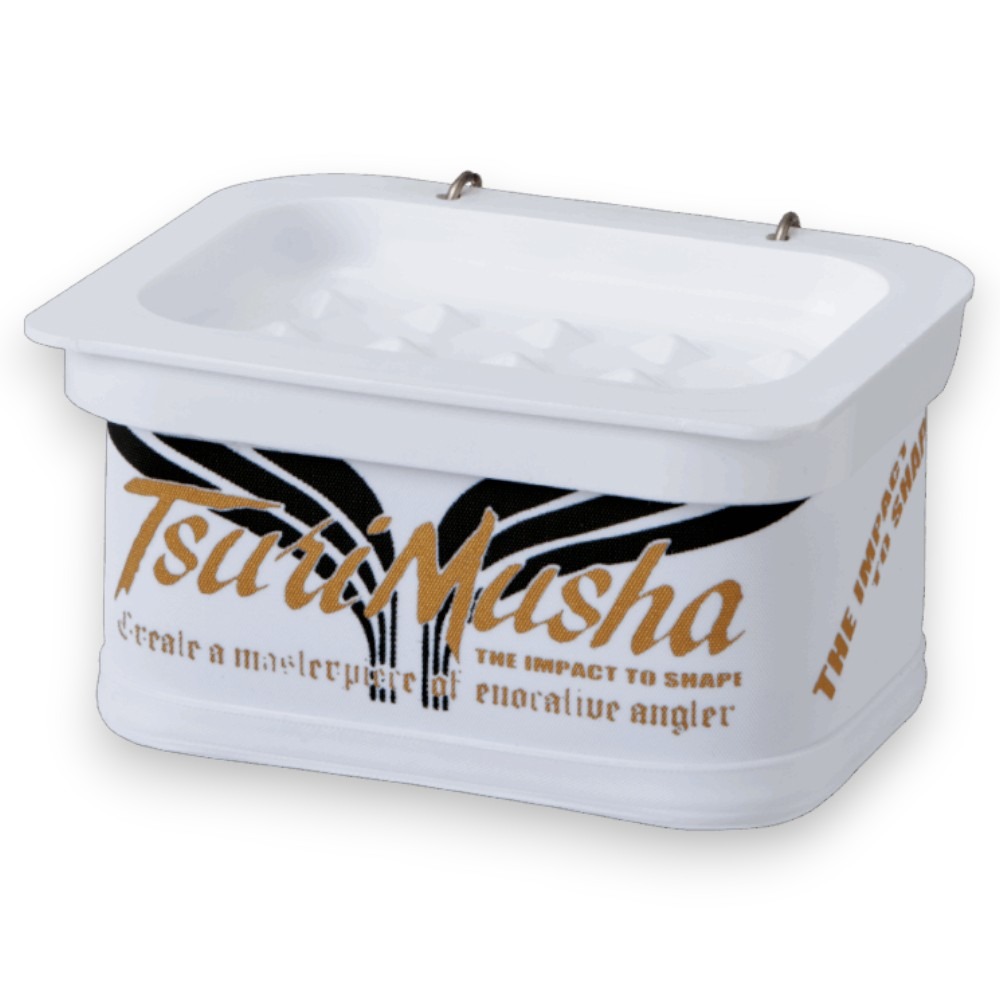 中壢紅海釣具【TSuriMusha】釣武者黑色 白色南極蝦盒 餌盒 蟲餌盒 活餌盒 誘餌桶專用 誘餌盒 磯釣 紅蟲-規格圖7