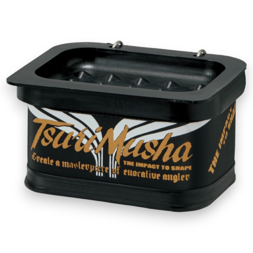 中壢紅海釣具【TSuriMusha】釣武者黑色 白色南極蝦盒 餌盒 蟲餌盒 活餌盒 誘餌桶專用 誘餌盒 磯釣 紅蟲-規格圖7