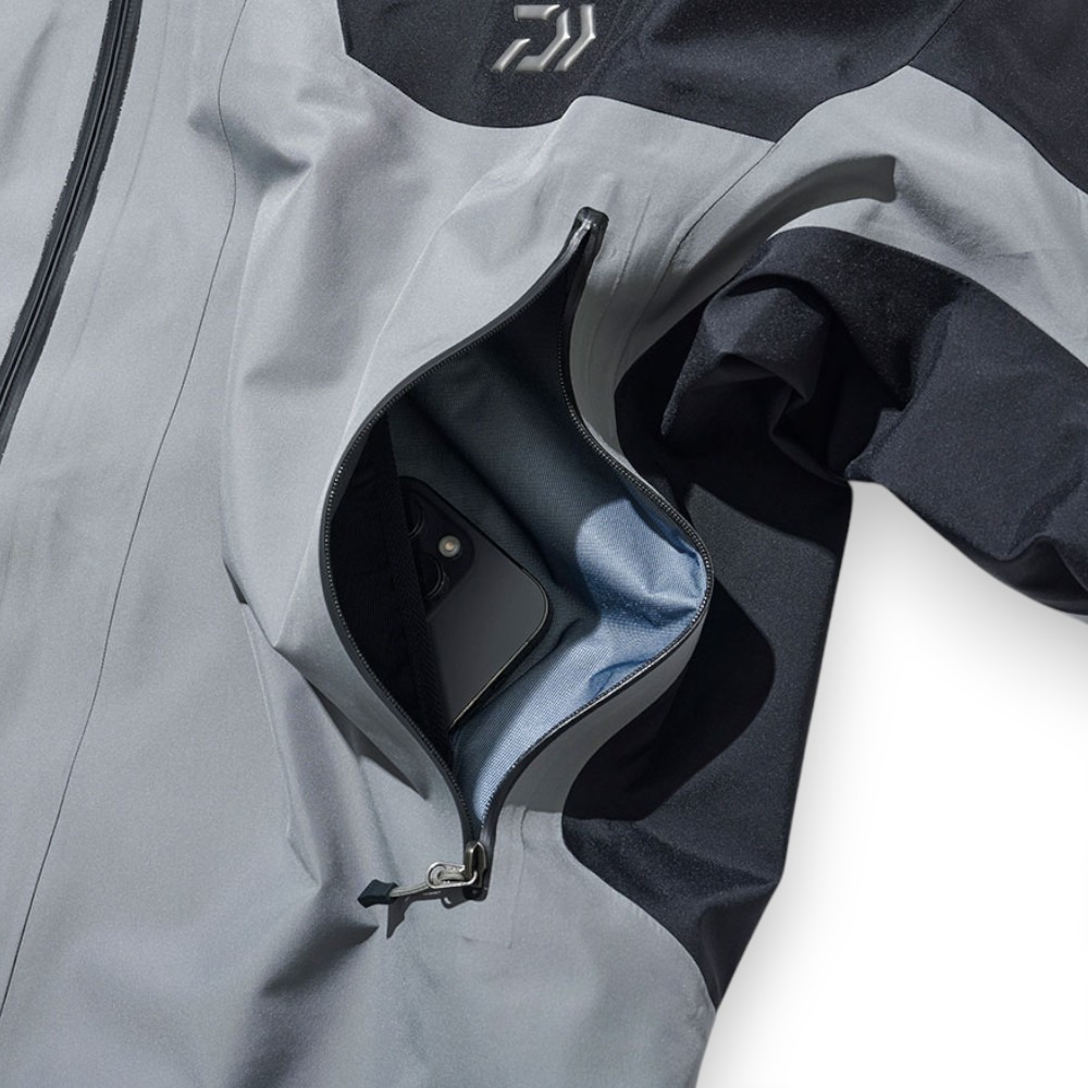 中壢紅海釣具【DAIWA】DR-1125J GORE-TEX  三層布料黑色防雨釣魚外套  (25年秋磯款)-細節圖9