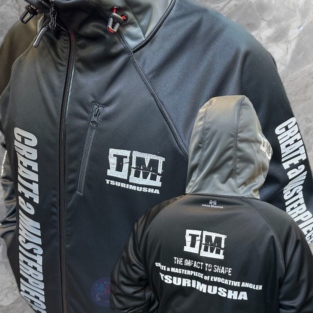 中壢鴻海釣具【TSuriMusha】 釣武者 23年款 黑色防風保暖休閒套裝-細節圖6