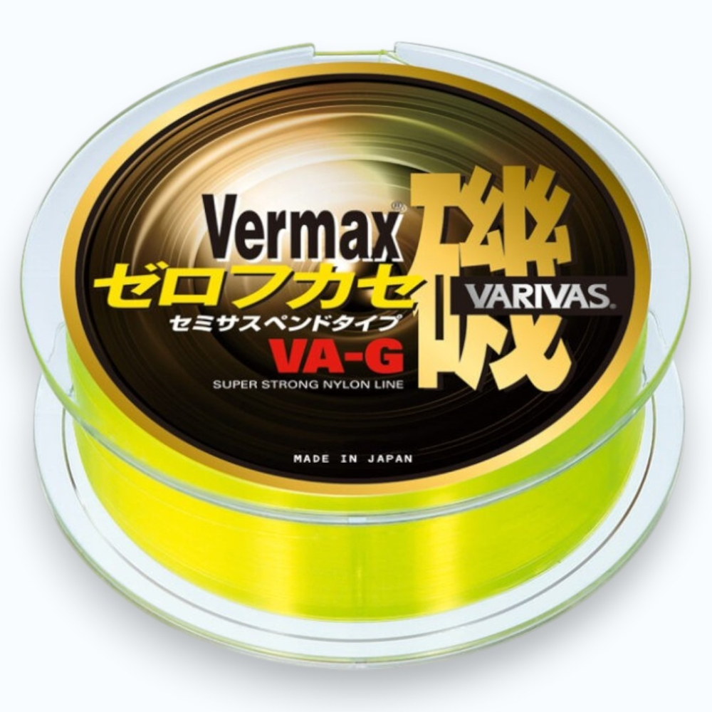 中壢紅海釣具【VARIVAS】VERMAX ゼロフカセ磯 中比重 磯釣母線 150m 螢光黃 尼龍線 沉水-細節圖3