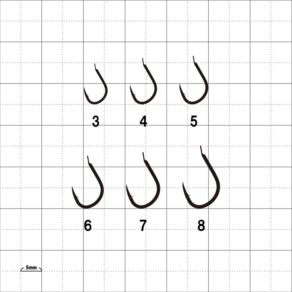 鴻海釣具企業社【gamakatsu】 寒グレ (茶)  黑白毛鉤 磯釣魚鉤 寒哭累鈎-細節圖6