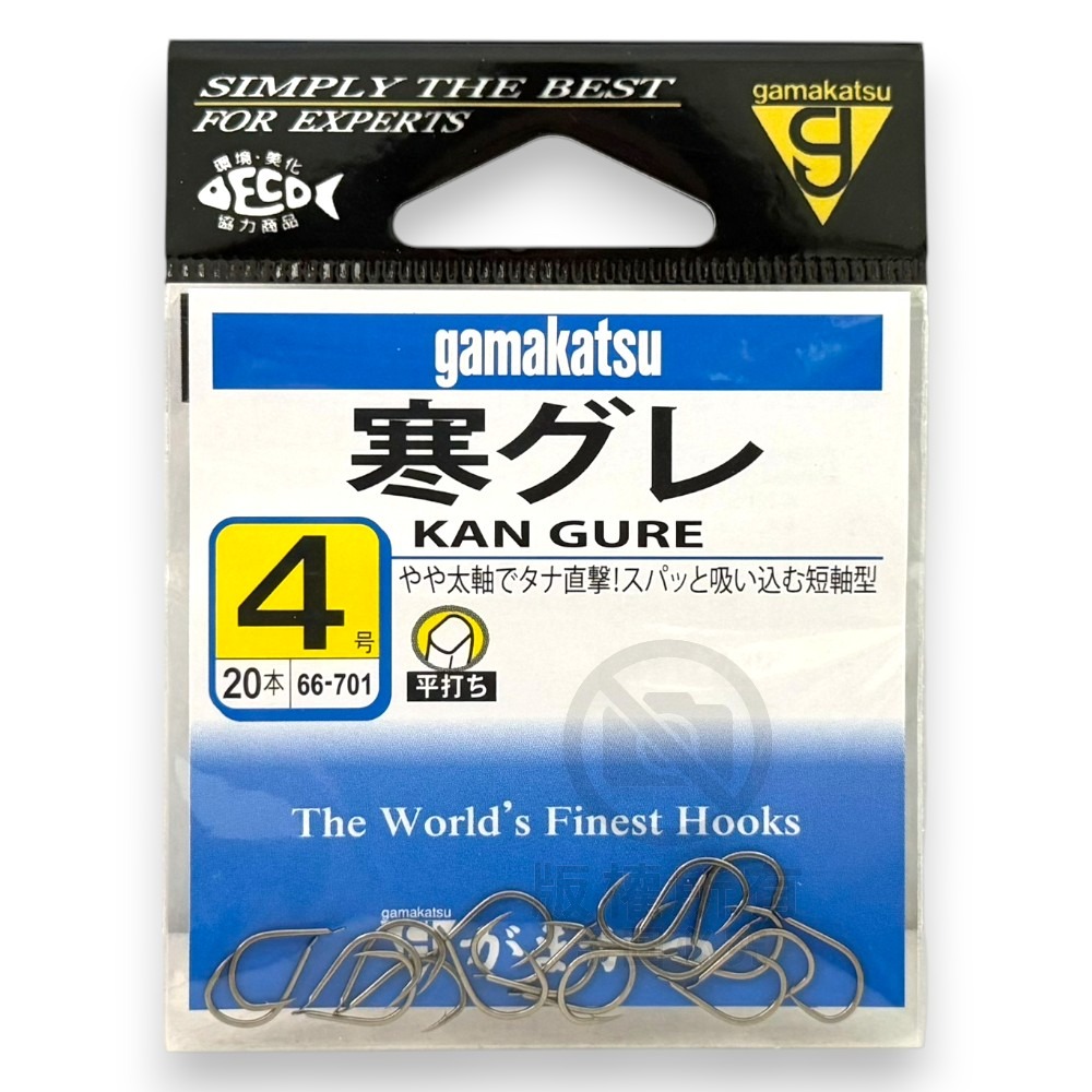 鴻海釣具企業社【gamakatsu】 寒グレ (茶)  黑白毛鉤 磯釣魚鉤 寒哭累鈎-細節圖7