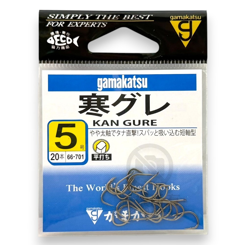 鴻海釣具企業社【gamakatsu】 寒グレ (茶)  黑白毛鉤 磯釣魚鉤 寒哭累鈎-細節圖8