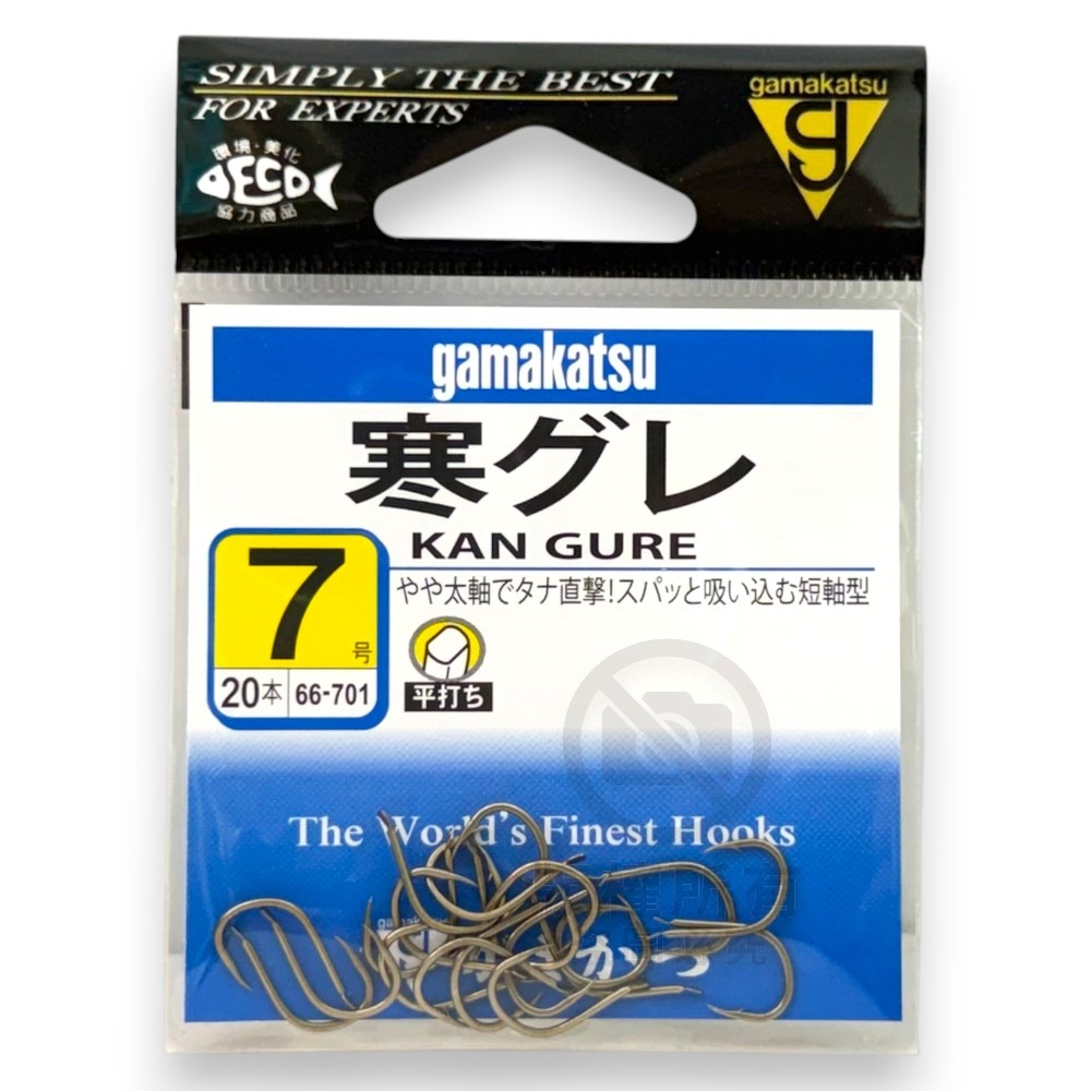 鴻海釣具企業社【gamakatsu】 寒グレ (茶)  黑白毛鉤 磯釣魚鉤 寒哭累鈎-細節圖10