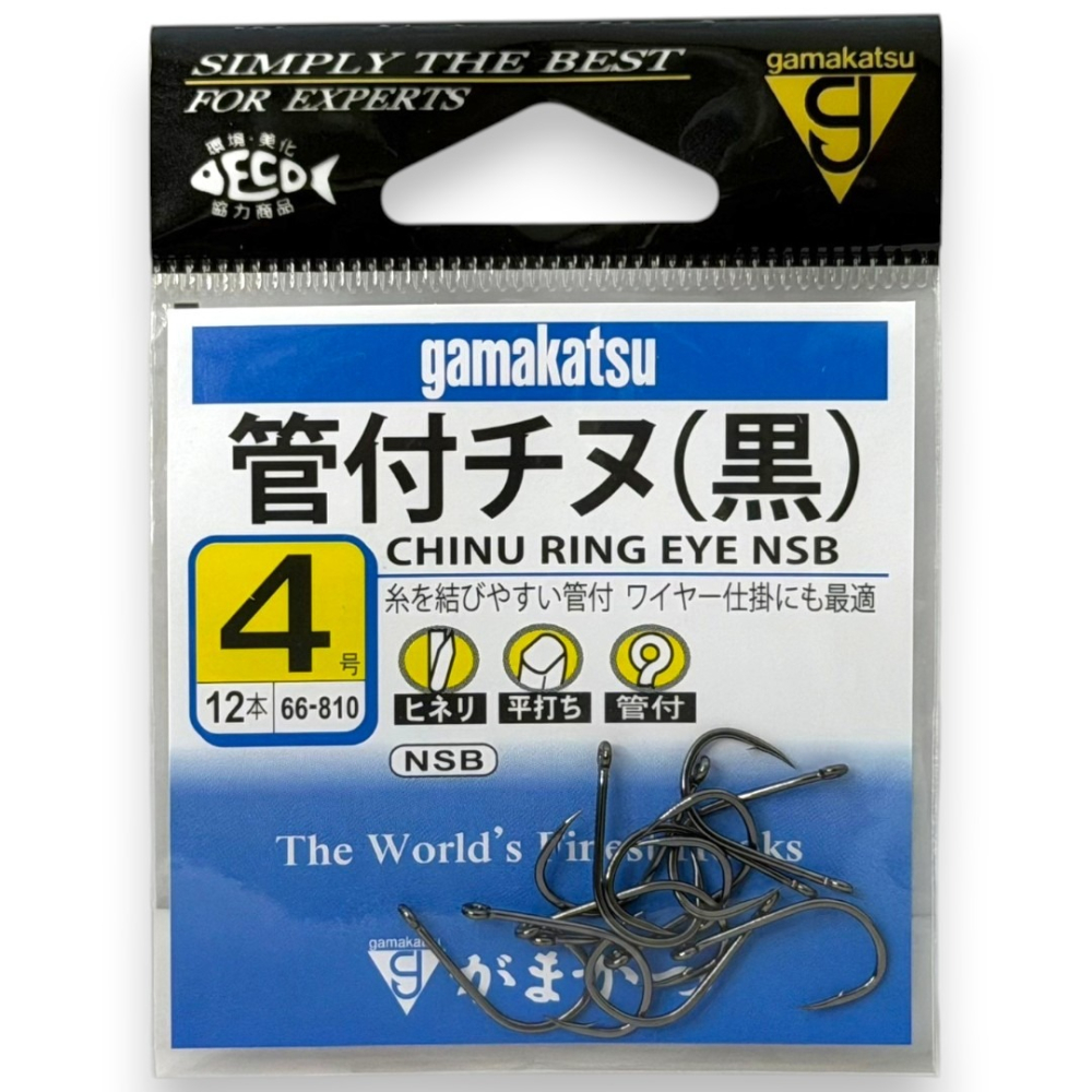 中壢紅海釣具【gamakatsu】カン管付チヌ 磯釣鉤 魚鉤 海釣場 黑鯛鉤 管付魚鉤 黑鯛鈎 奈米順滑塗層-細節圖8