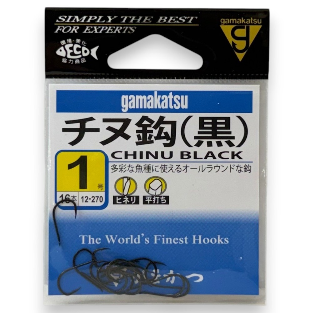 中壢紅海釣具【gamakatsu】チヌ（黑ヒネリ）千又鉤 黑鯛鉤 魚鉤 日本製 磯釣鉤 黑鯛魚鉤 海釣鉤 1-11號-規格圖11