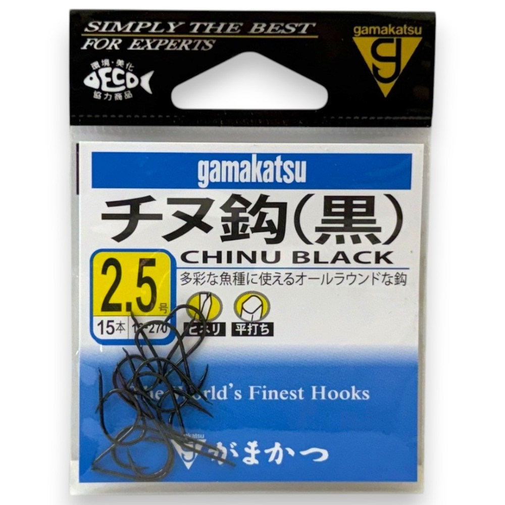 中壢紅海釣具【gamakatsu】チヌ（黑ヒネリ）千又鉤 黑鯛鉤 魚鉤 日本製 磯釣鉤 黑鯛魚鉤 海釣鉤 1-11號-規格圖11