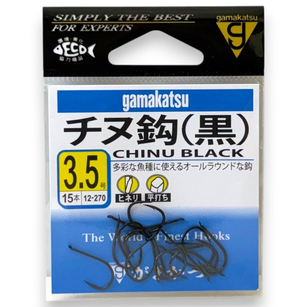 中壢紅海釣具【gamakatsu】チヌ（黑ヒネリ）千又鉤 黑鯛鉤 魚鉤 日本製 磯釣鉤 黑鯛魚鉤 海釣鉤 1-11號-規格圖11