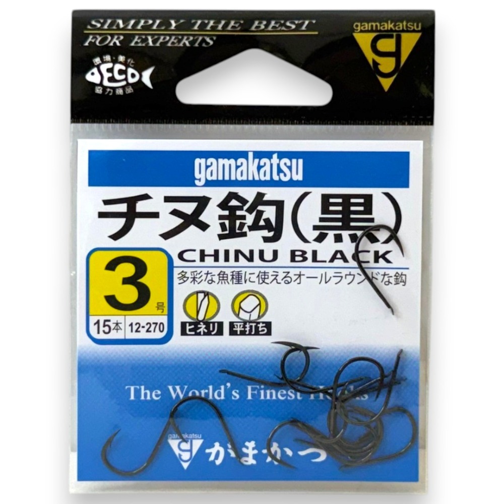 中壢紅海釣具【gamakatsu】チヌ（黑ヒネリ）千又鉤 黑鯛鉤 魚鉤 日本製 磯釣鉤 黑鯛魚鉤 海釣鉤 1-11號-規格圖11