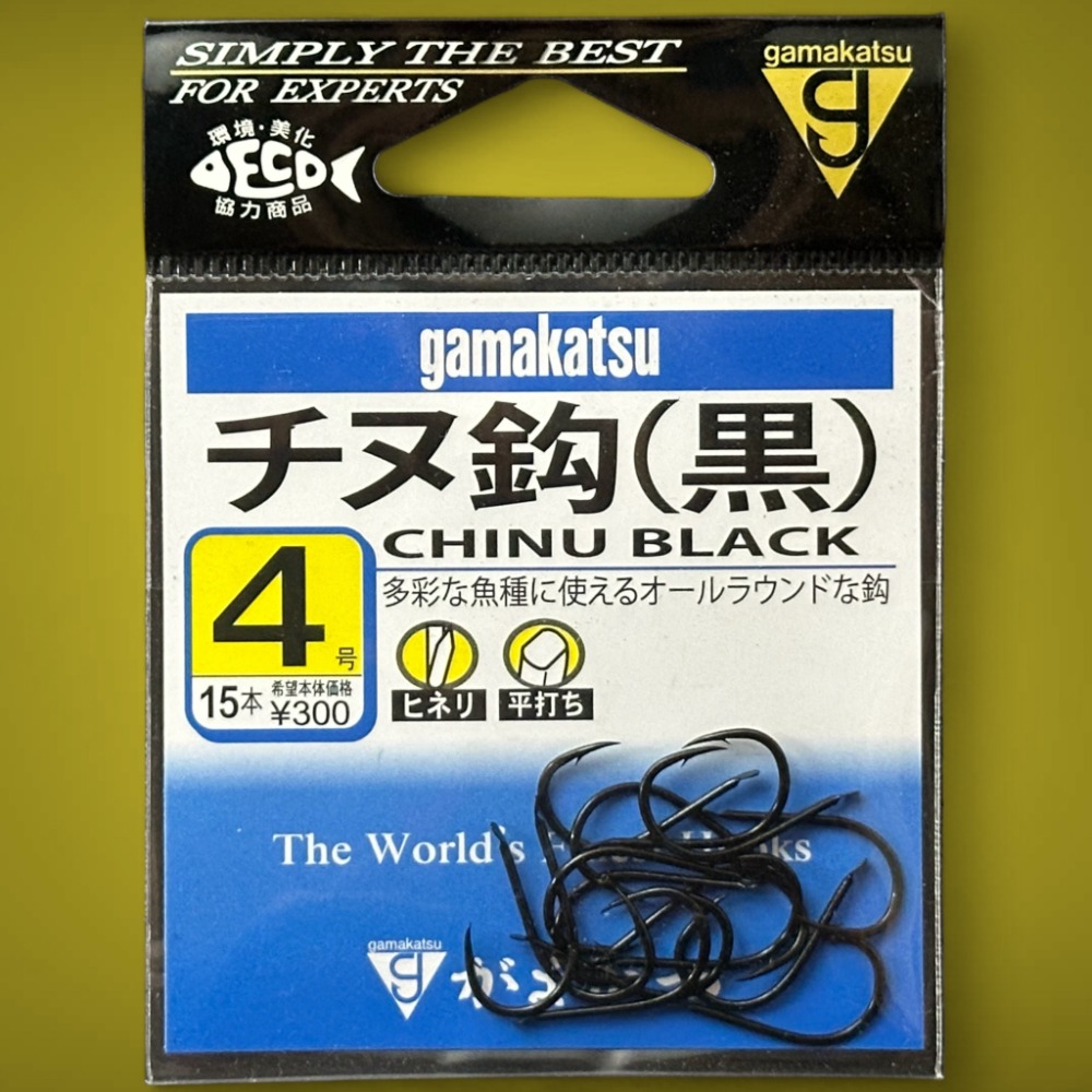 紅海釣具企業社《gamakatsu》チヌ（黑　ヒネリ）千又鉤 黑鯛鉤  磯釣鉤 魚鉤-規格圖11
